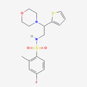 4-fluoro-2-methyl-N-(2-morpholino-2-(thiophen-2-yl)ethyl)benzenesulfonamide