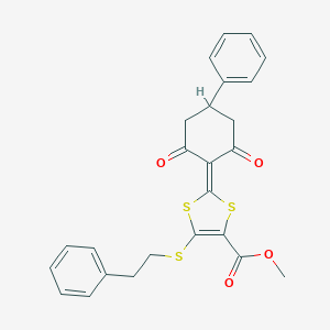 Methyl 2-(2,6-dioxo-4-phenylcyclohexylidene)-5-[(2-phenylethyl)sulfanyl]-1,3-dithiole-4-carboxylate