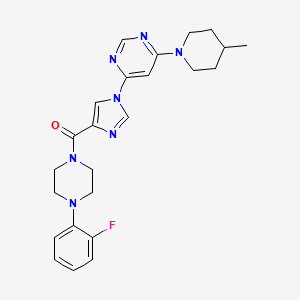[4-(2-fluorophenyl)piperazino]{1-[6-(4-methylpiperidino)-4-pyrimidinyl]-1H-imidazol-4-yl}methanone