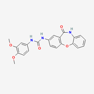 1-(3,4-Dimethoxyphenyl)-3-(11-oxo-10,11-dihydrodibenzo[b,f][1,4]oxazepin-2-yl)urea