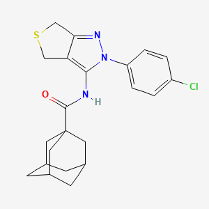 N-[2-(4-chlorophenyl)-4,6-dihydrothieno[3,4-c]pyrazol-3-yl]adamantane-1-carboxamide