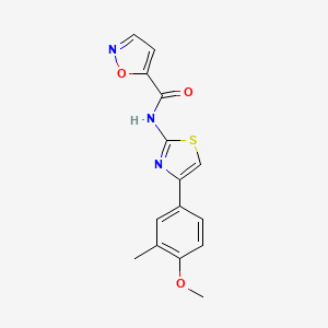 N-(4-(4-methoxy-3-methylphenyl)thiazol-2-yl)isoxazole-5-carboxamide