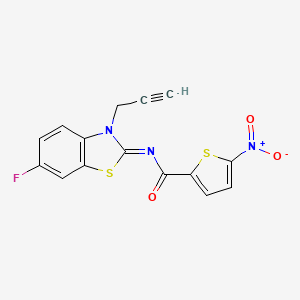 N-(6-fluoro-3-prop-2-ynyl-1,3-benzothiazol-2-ylidene)-5-nitrothiophene-2-carboxamide