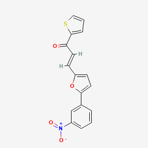molecular formula C17H11NO4S B2900952 (E)-3-(5-(3-nitrophenyl)furan-2-yl)-1-(thiophen-2-yl)prop-2-en-1-one CAS No. 1262430-85-2