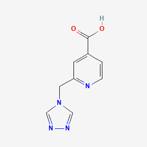 molecular formula C9H8N4O2 B2900955 2-(1,2,4-Triazol-4-ylmethyl)pyridine-4-carboxylic acid CAS No. 1528212-58-9