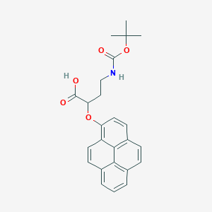molecular formula C25H25NO5 B2900966 4-{[(Tert-butoxy)carbonyl]amino}-2-(pyren-1-yloxy)butanoic acid CAS No. 2380183-20-8