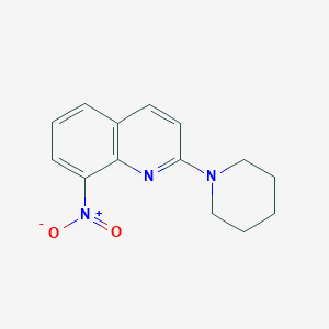 molecular formula C14H15N3O2 B2900978 8-Nitro-2-piperidin-1-ylquinoline CAS No. 292053-55-5