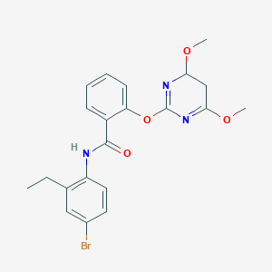 N-(4-bromo-2-ethylphenyl)-2-[(4,6-dimethoxy-4,5-dihydropyrimidin-2-yl)oxy]benzamide