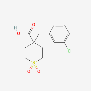 molecular formula C13H15ClO4S B2900984 4-[(3-Chlorophenyl)methyl]-1,1-dioxo-1Lambda(6)-thiane-4-carboxylic acid CAS No. 2197052-84-7