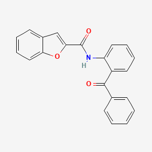 molecular formula C22H15NO3 B2900989 N-(2-苯甲酰苯基)-1-苯并呋喃-2-甲酰胺 CAS No. 163064-52-6