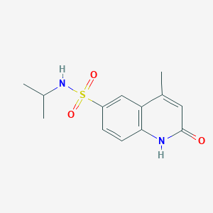molecular formula C13H16N2O3S B2900990 N-Isopropyl-4-methyl-2-oxo-1,2-dihydroquinoline-6-sulfonamide CAS No. 1269089-86-2