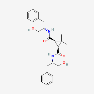 molecular formula C25H32N2O4 B2900991 (1R, 2S)-N, N'-Bis[(1S)-2-hydroxy-1-phenylmethylethyl]-3, 3-dimethyl-1, 2-cyclopropanediamide CAS No. 945551-93-9