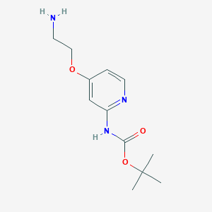 molecular formula C12H19N3O3 B2900992 Tert-butyl N-[4-(2-aminoethoxy)pyridin-2-yl]carbamate CAS No. 2503204-11-1
