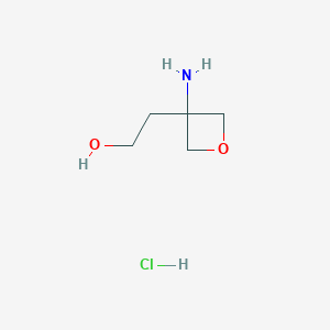 molecular formula C5H12ClNO2 B2900997 2-(3-Aminooxetan-3-yl)ethan-1-ol hydrochloride CAS No. 2138271-93-7