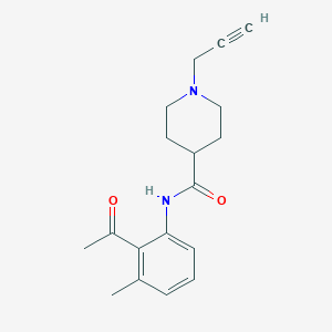 molecular formula C18H22N2O2 B2901003 N-(2-acetyl-3-methylphenyl)-1-(prop-2-yn-1-yl)piperidine-4-carboxamide CAS No. 1795529-85-9