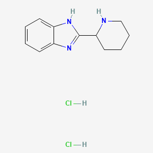 molecular formula C12H17Cl2N3 B2901004 2-Piperidin-2-yl-1h-benzimidazole dihydrochloride CAS No. 1187172-70-8; 51785-23-0