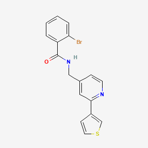 molecular formula C17H13BrN2OS B2901006 2-bromo-N-((2-(thiophen-3-yl)pyridin-4-yl)methyl)benzamide CAS No. 2034448-85-4