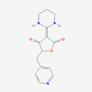 3-(1,3-diazinan-2-ylidene)-5-(pyridin-4-ylmethyl)oxolane-2,4-dione