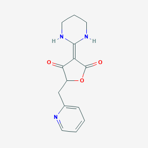 molecular formula C14H15N3O3 B290102 3-(1,3-diazinan-2-ylidene)-5-(pyridin-2-ylmethyl)oxolane-2,4-dione 