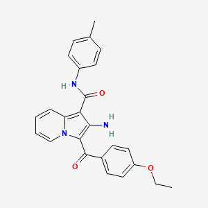 molecular formula C25H23N3O3 B2901023 2-amino-3-(4-ethoxybenzoyl)-N-(p-tolyl)indolizine-1-carboxamide CAS No. 903312-50-5