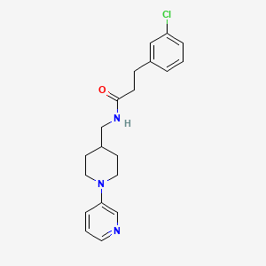 molecular formula C20H24ClN3O B2901028 3-(3-chlorophenyl)-N-((1-(pyridin-3-yl)piperidin-4-yl)methyl)propanamide CAS No. 2034378-76-0