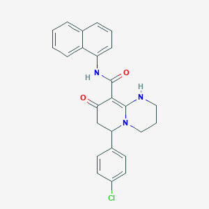 6-(4-chlorophenyl)-N-naphthalen-1-yl-8-oxo-1,2,3,4,6,7-hexahydropyrido[1,2-a]pyrimidine-9-carboxamide