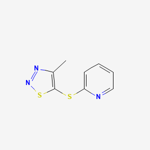 molecular formula C8H7N3S2 B2901035 2-[(4-Methyl-1,2,3-thiadiazol-5-yl)sulfanyl]pyridine CAS No. 400080-61-7