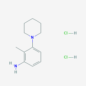 molecular formula C12H20Cl2N2 B2901038 2-Methyl-3-piperidin-1-ylaniline;dihydrochloride CAS No. 2173998-76-8