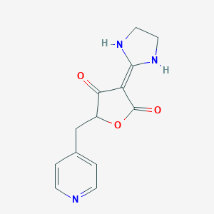 molecular formula C13H13N3O3 B290104 3-imidazolidin-2-ylidene-5-(pyridin-4-ylmethyl)oxolane-2,4-dione 