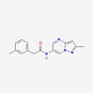 molecular formula C16H16N4O B2901045 N-(2-methylpyrazolo[1,5-a]pyrimidin-6-yl)-2-(m-tolyl)acetamide CAS No. 1797679-49-2