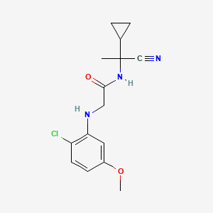 molecular formula C15H18ClN3O2 B2901062 2-[(2-chloro-5-methoxyphenyl)amino]-N-(1-cyano-1-cyclopropylethyl)acetamide CAS No. 1252362-20-1