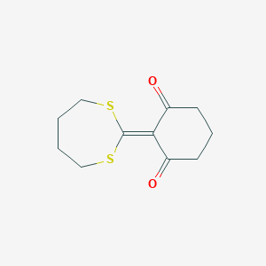 molecular formula C11H14O2S2 B290107 2-(1,3-Dithiepan-2-ylidene)-1,3-cyclohexanedione 