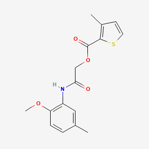 molecular formula C16H17NO4S B2901097 [(2-Methoxy-5-methylphenyl)carbamoyl]methyl 3-methylthiophene-2-carboxylate CAS No. 387853-52-3