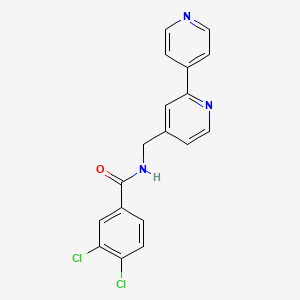 molecular formula C18H13Cl2N3O B2901098 N-([2,4'-bipyridin]-4-ylmethyl)-3,4-dichlorobenzamide CAS No. 2034579-08-1