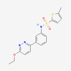 molecular formula C17H17N3O3S2 B2901101 N-[3-(6-ethoxypyridazin-3-yl)phenyl]-5-methylthiophene-2-sulfonamide CAS No. 895803-32-4