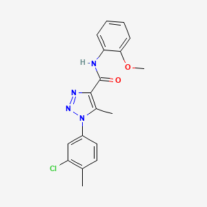 molecular formula C18H17ClN4O2 B2901107 1-(3-chloro-4-methylphenyl)-N-(2-methoxyphenyl)-5-methyl-1H-1,2,3-triazole-4-carboxamide CAS No. 878734-04-4