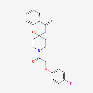 molecular formula C21H20FNO4 B2901114 1'-(2-(4-Fluorophenoxy)acetyl)spiro[chroman-2,4'-piperidin]-4-one CAS No. 887467-39-2