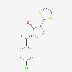 2-(4-Chlorobenzylidene)-5-(1,3-dithiolan-2-ylidene)cyclopentanone