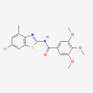 B2901142 N-(6-chloro-4-methyl-1,3-benzothiazol-2-yl)-3,4,5-trimethoxybenzamide CAS No. 912762-69-7