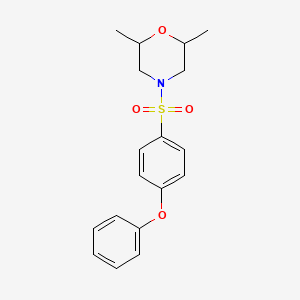 B2901146 2,6-Dimethyl-4-((4-phenoxyphenyl)sulfonyl)morpholine CAS No. 314043-25-9