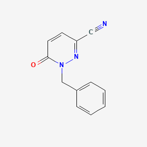 molecular formula C12H9N3O B2901155 1-Benzyl-6-oxo-1,6-dihydropyridazine-3-carbonitrile CAS No. 2253591-60-3