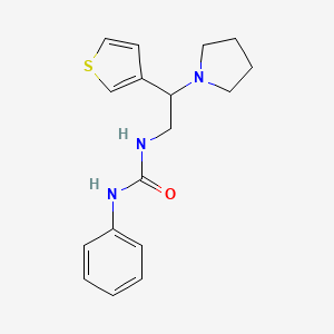 1-Phenyl-3-(2-(pyrrolidin-1-yl)-2-(thiophen-3-yl)ethyl)urea