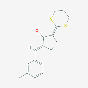 2-(1,3-Dithian-2-ylidene)-5-(3-methylbenzylidene)cyclopentanone