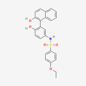 molecular formula C24H21NO5S B2901176 4-ethoxy-N-(4-hydroxy-3-(2-hydroxynaphthalen-1-yl)phenyl)benzenesulfonamide CAS No. 477498-43-4