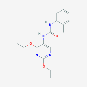 molecular formula C16H20N4O3 B2901181 1-(2,4-Diethoxypyrimidin-5-yl)-3-(o-tolyl)urea CAS No. 1448058-47-6