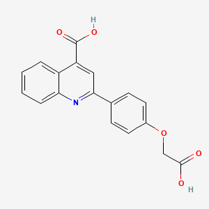 molecular formula C18H13NO5 B2901183 2-[4-(carboxymethoxy)phenyl]quinoline-4-carboxylic Acid CAS No. 892218-38-1