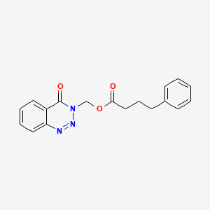 molecular formula C18H17N3O3 B2901189 (4-Oxo-1,2,3-benzotriazin-3-yl)methyl 4-phenylbutanoate CAS No. 851862-97-0