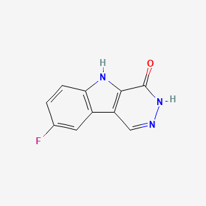 molecular formula C10H6FN3O B2901190 8-fluoro-3,5-dihydro-4H-pyridazino[4,5-b]indol-4-one CAS No. 1955530-32-1