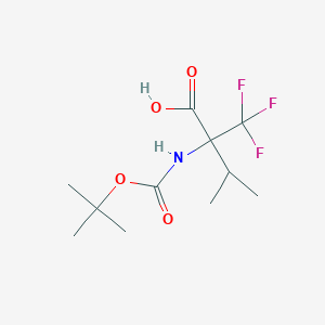 molecular formula C11H18F3NO4 B2901194 2-Boc-amino-3-methyl-2-(trifluoromethyl)butanoic acid CAS No. 2248417-16-3