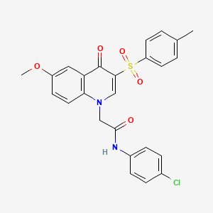 molecular formula C25H21ClN2O5S B2901199 N-(4-chlorophenyl)-2-(6-methoxy-4-oxo-3-tosylquinolin-1(4H)-yl)acetamide CAS No. 902278-07-3
